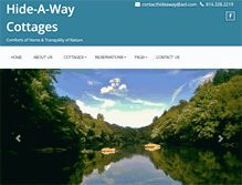 Tablet Screenshot of hideawaycottages.net
